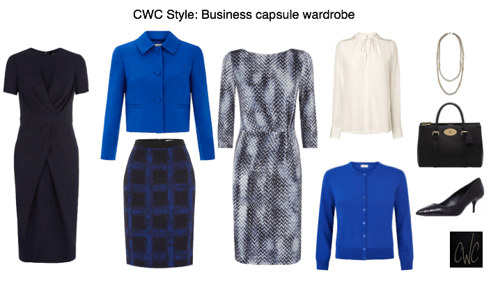 Executive capsule wardrobe curated by Caroline Wolf of Capsule Wardrobe Collection