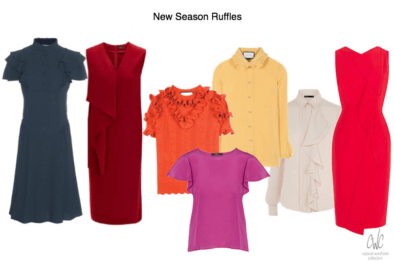 New Season ruffles on all clothing - seen by Capsule Wardrobe Collection