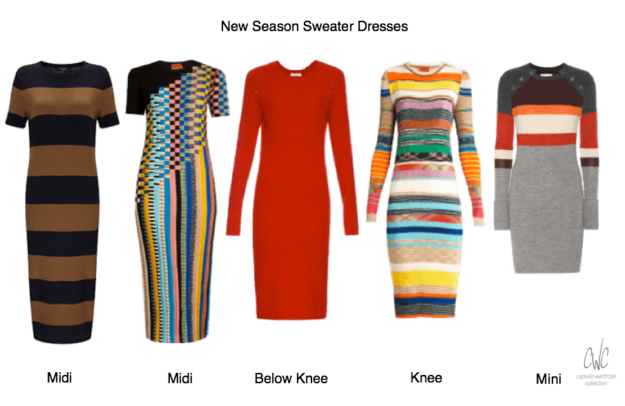 New Season Sweater dresses chosen by Caroline Wolf, Personal Stylist of Capsule Wardrobe Collectionsweater-dresses