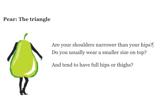 Pear body shape at Capsule Wardrobe Collection