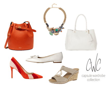 Accessories to complete the 10 piece Spring capsule wardrobe