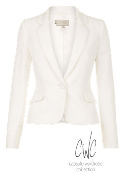 Ivory jacket for a Summer business capsule wardrobe at Capsule Wardrobe Collection
