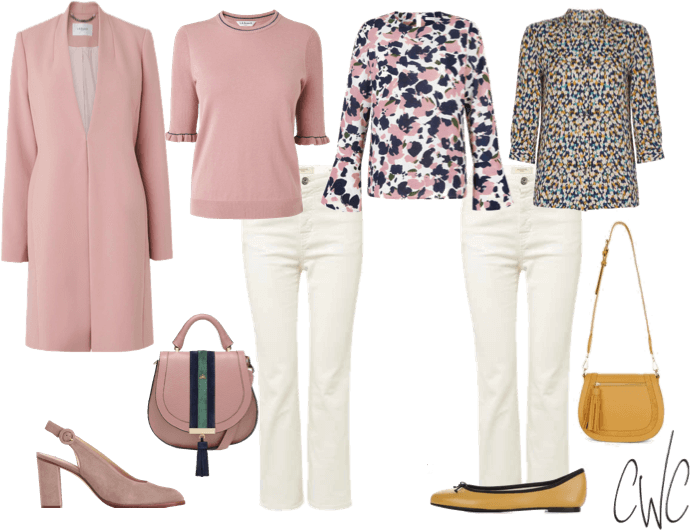 ivory trousers in a 7-piece capsule wardrobe over a 4-day weekend