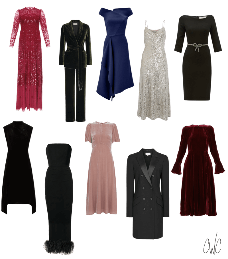 Festive capsule wardrobe with a choice of dress styles