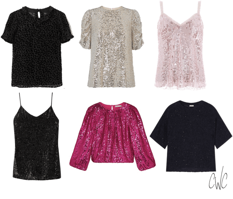 Sparkly tops for a festive capsule wardrobe
