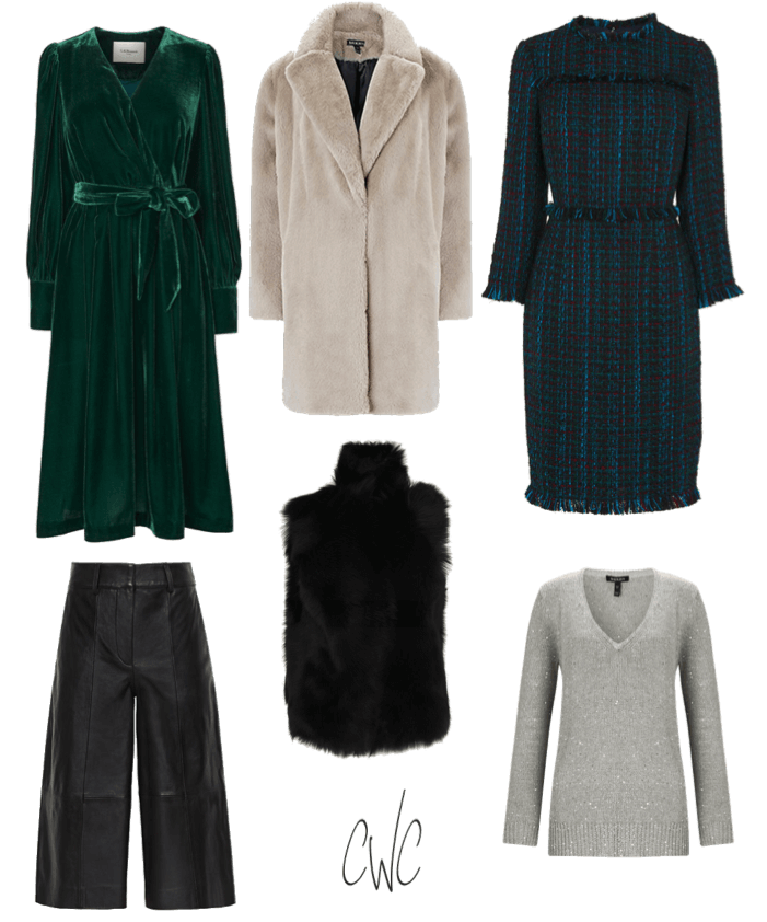 Core pieces from a 3-day Christmas capsule wardrobe