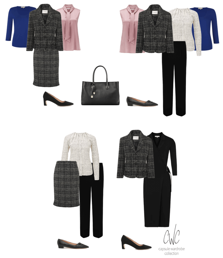 Business travel capsule wardrobe - the outfits 