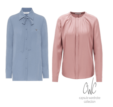 A silk blouse is a core wardrobe item