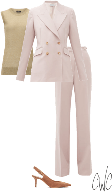 Pink trouser suit Spring 2020